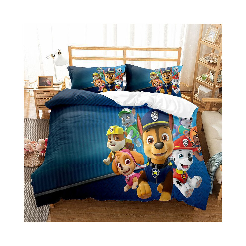 (Pap T03, Double 200*200cm) Gift For Paw Patrol Fans Bedding Set Double Single Duvet Covers And Pillowcases