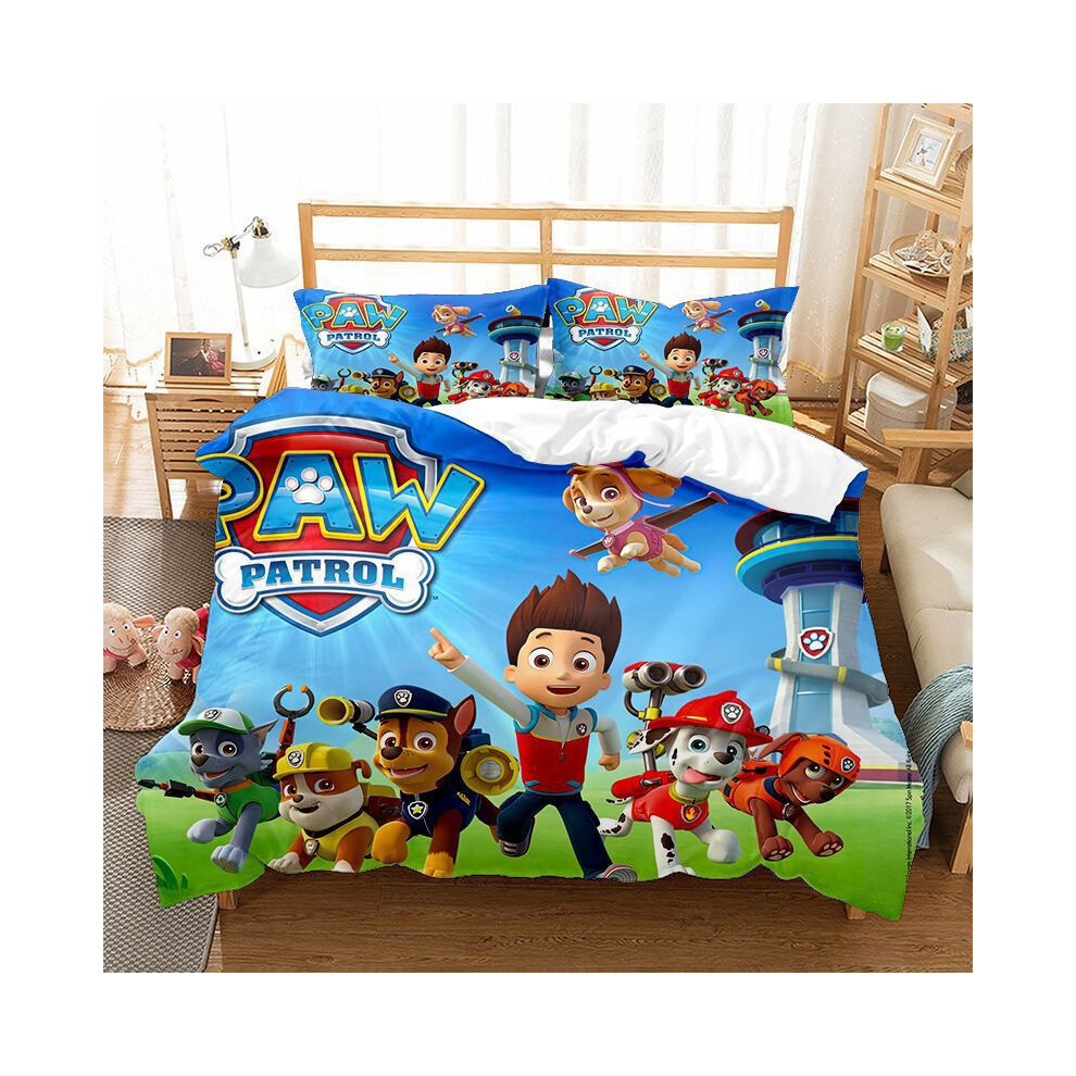 (Pap T06, Single 135*200cm) Gift For Paw Patrol Fans Bedding Set Double Single Duvet Covers And Pillowcases