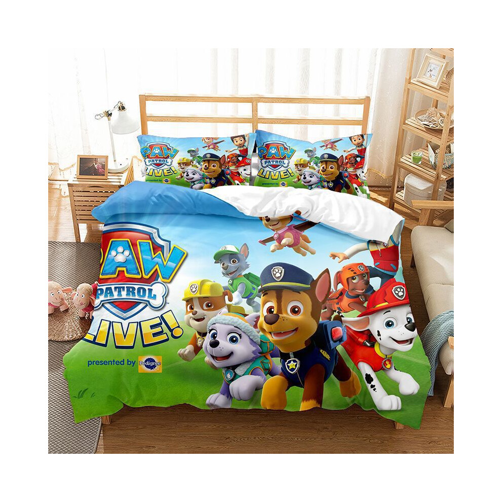 (Pap T07, Single 135*200cm) Gift For Paw Patrol Fans Bedding Set Double Single Duvet Covers And Pillowcases