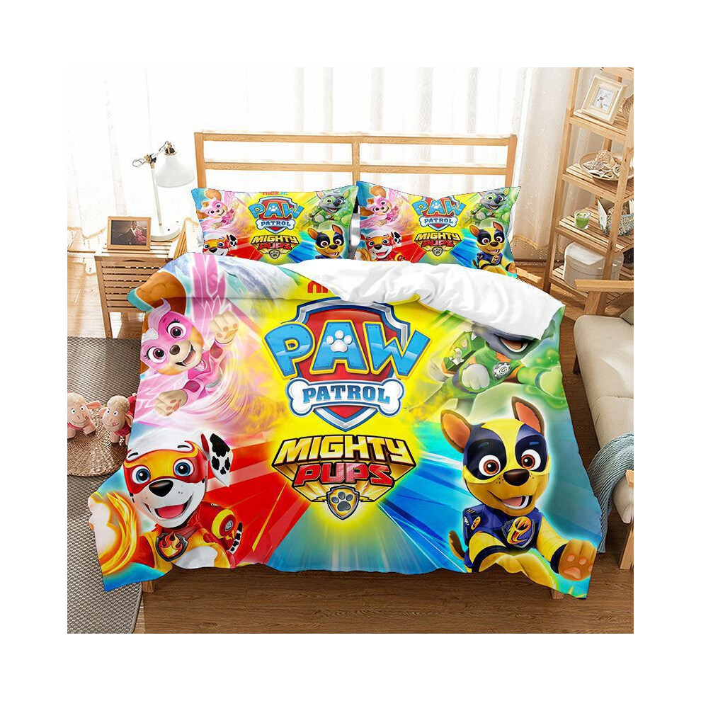 (Pap T08, Double 200*200cm) Gift For Paw Patrol Fans Bedding Set Double Single Duvet Covers And Pillowcases