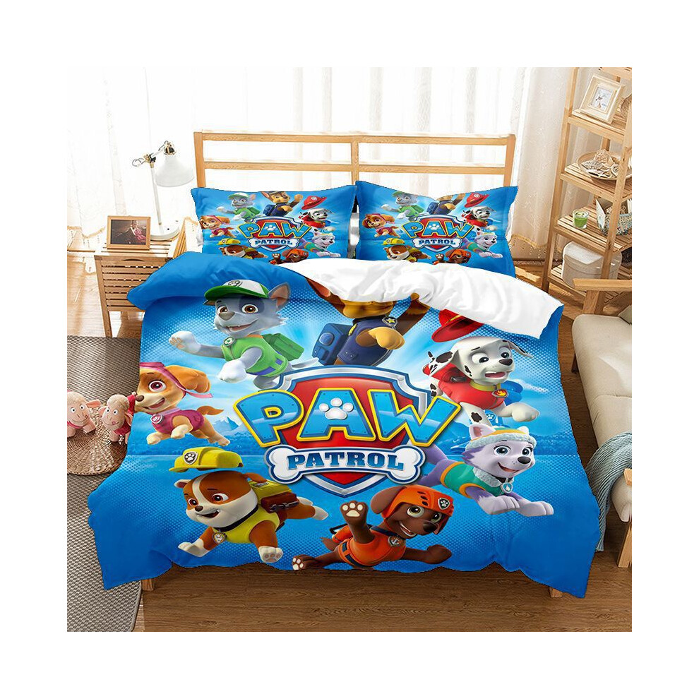 (Pap T09, Single 135*200cm) Gift For Paw Patrol Fans Bedding Set Double Single Duvet Covers And Pillowcases