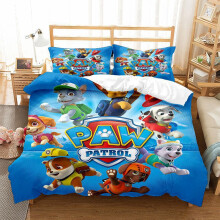 (Pap T09, Double 200*200cm) Gift For Paw Patrol Fans Bedding Set Double Single Duvet Covers And Pillowcases