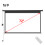 Living And Home (Black) 16:9 Electric Motorized Projector Screen with Remote, 72" 5