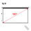Living And Home (Black) 16:9 Electric Motorized Projector Screen with Remote, 120" 5
