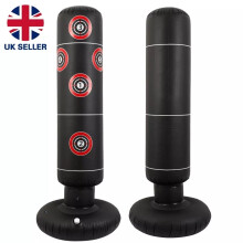 Free Punch Bag Standing Inflatable Boxing Kick MMA Training Kids Adults 155cm