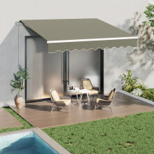 3x2.5m Retractable Patio Awning, Grey