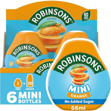Robinsons Mini - No Added Sugar - Low Calorie - Orange, 6 Count