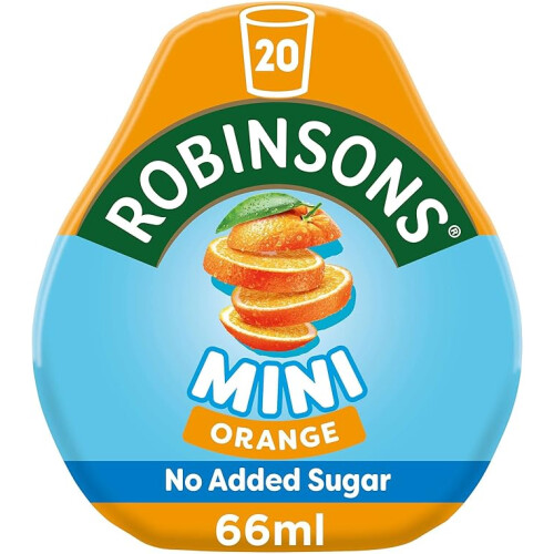 Robinsons Mini - No Added Sugar - Low Calorie - Orange, 6 Count 1