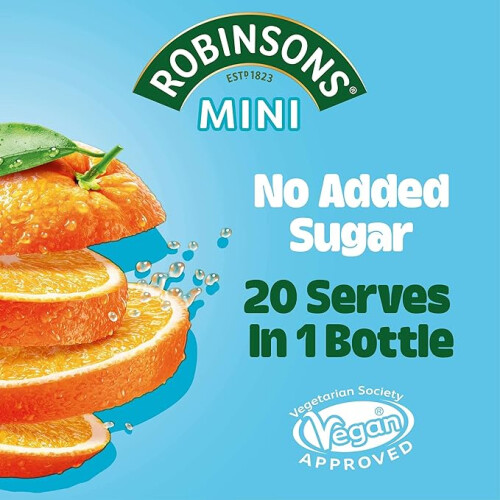 Robinsons Mini - No Added Sugar - Low Calorie - Orange, 6 Count 2