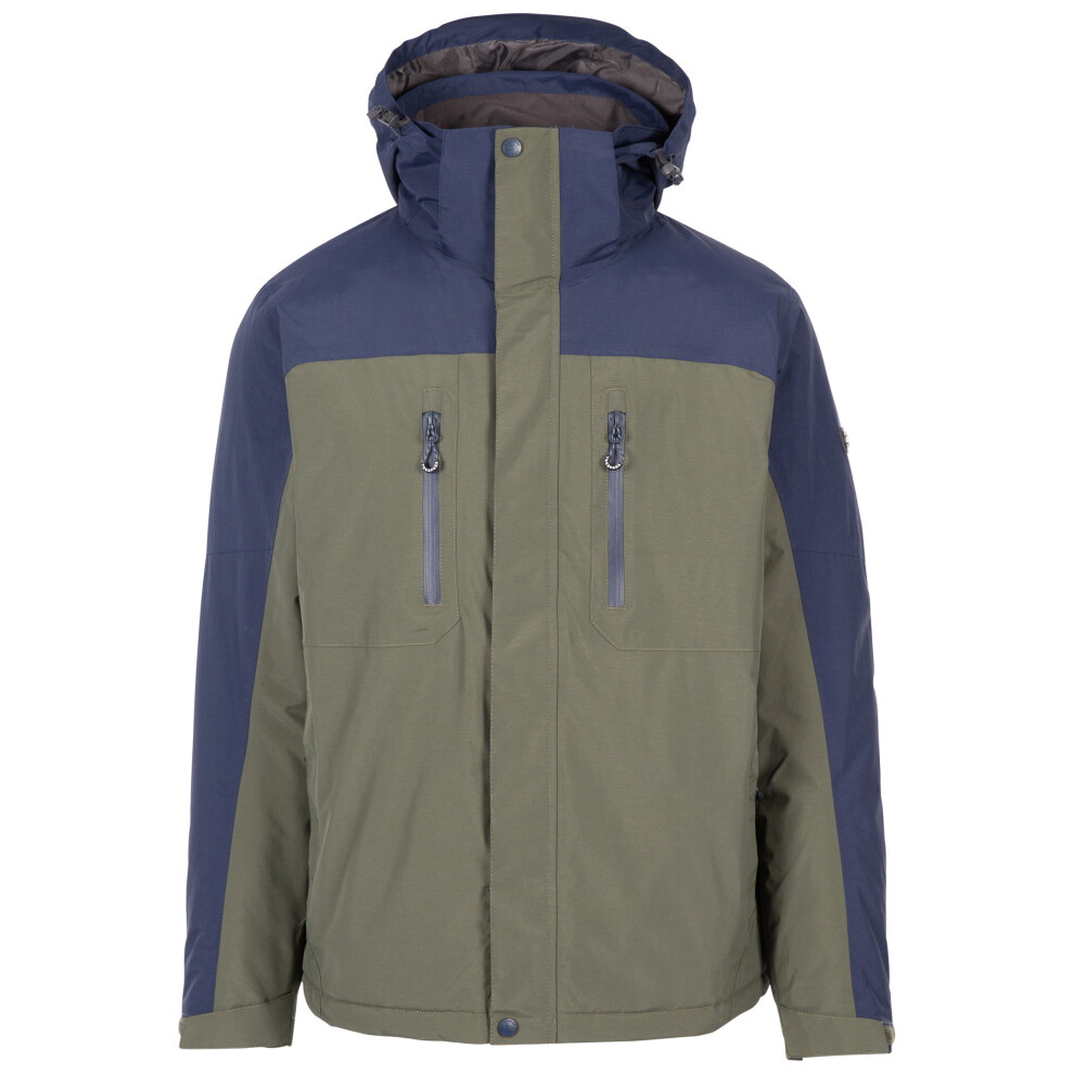 (M, Navy) Trespass Mens Waterproof Jacket Padded Murchan