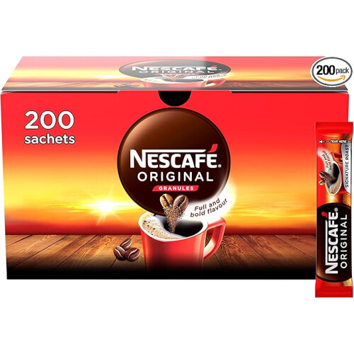 Nescafe NESCAFÉ Original Instant Coffee Sachets - 200 x 1.8g Sticks