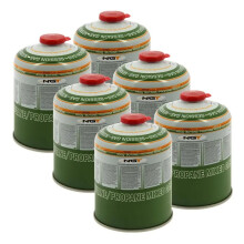 Pack of 6 NGT 450g Butane / Propane Gas Canisters Jet Boil Hiking Fishing