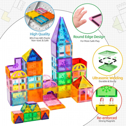 120PCS Magnetic Building Blocks Children's Toy Set 2