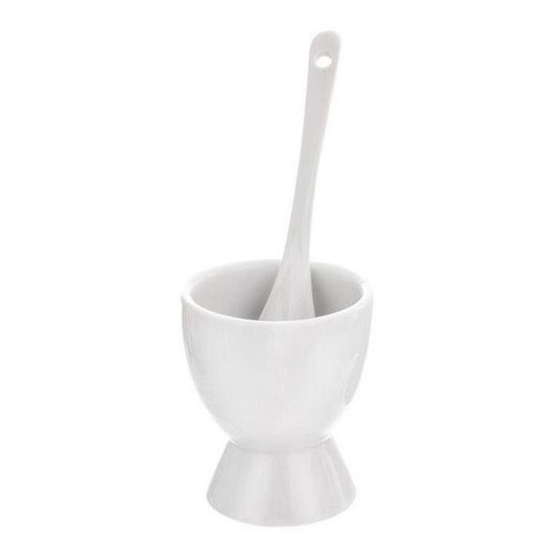 4 x Egg Cup Set Breakfast Boiled Eggs Holders Spoon Porceline 2