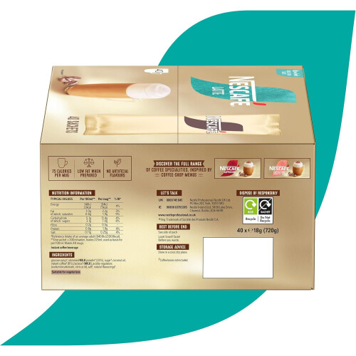 Nescafe NESCAFÉ Latte Instant Coffee Sachets - 40 X 18G 1