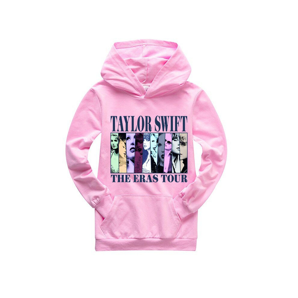 (9-10 Years, Pink) Pop Taylor Swift The Eras Tour Hoodie Girls Boys Hooded Sweatshirt Pullover Tops 9-14 Yeras Kids Teens