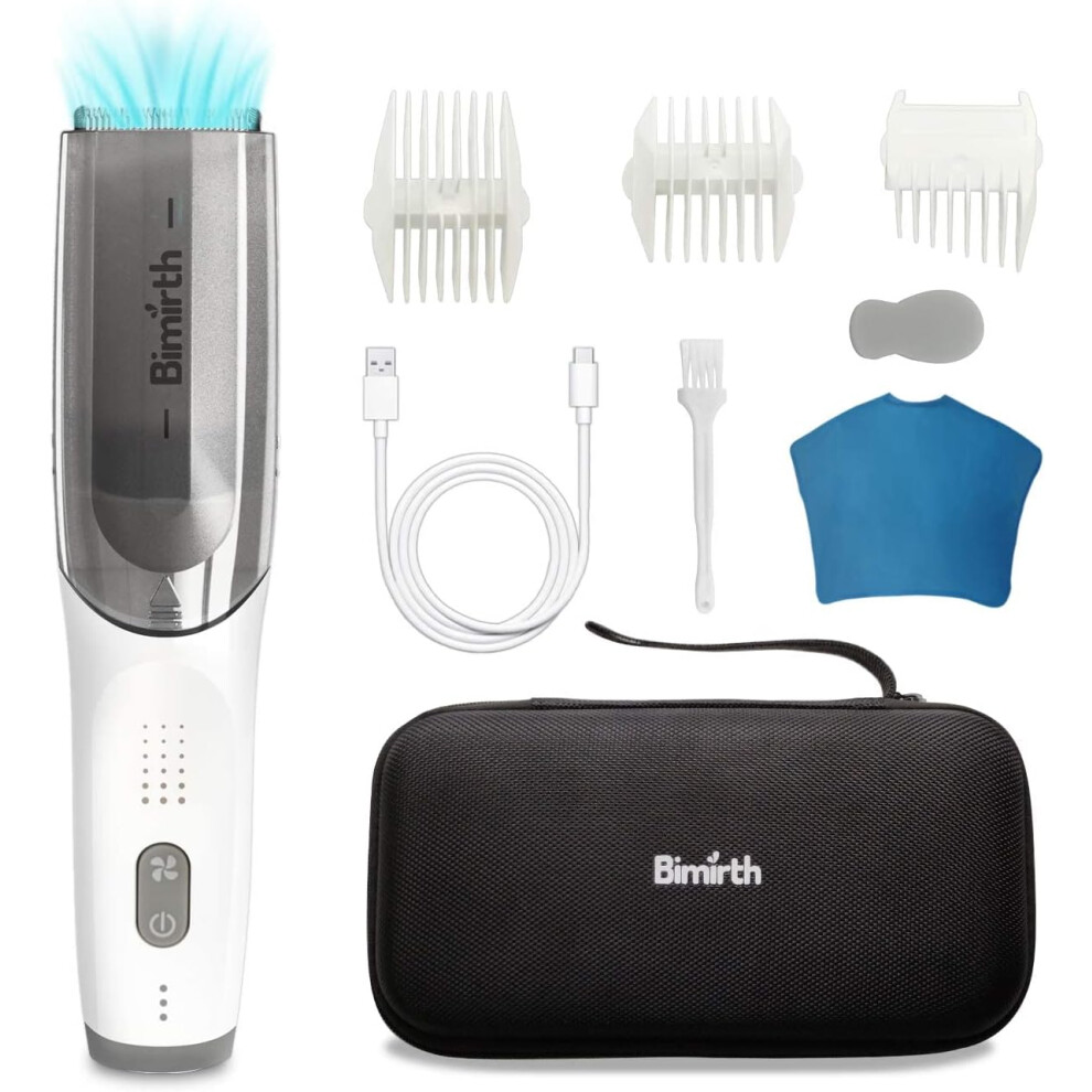 Kids Hair Clipper, Vacuum Hair Clipper For Baby, Quiet Kids Hair Trimmer,Silent Hair Clippers For Children, Waterproof Cordless Operation, Bimirth