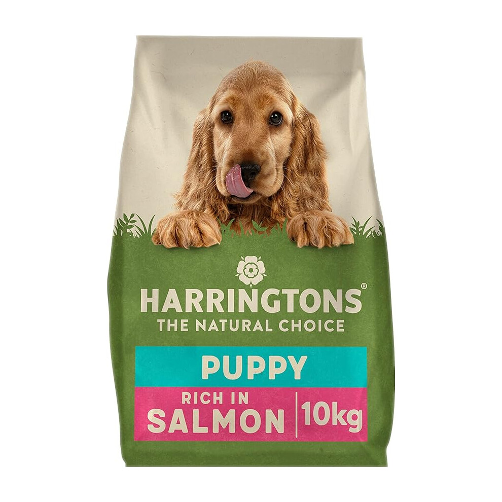 Harringtons Complete Puppy Dry Dog Food Salmon & Rice 10Kg - Made With All Natural Ingredients Pink
