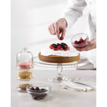 32cm Footed Glass Service Plate Cake Platter Centrepiece Display Stand