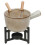 URBN-CHEF Ceramic Chocolate/Cheese Fondue Set Melting Pot with 2 Fruit Forks 2