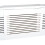 Homcom HOMCOM Extendable Radiator Cover Cabinet Slatted Design MDF White Home Office 8