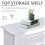 Homcom HOMCOM Extendable Radiator Cover Cabinet Slatted Design MDF White Home Office 4