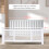 Homcom HOMCOM Extendable Radiator Cover Cabinet Slatted Design MDF White Home Office 6