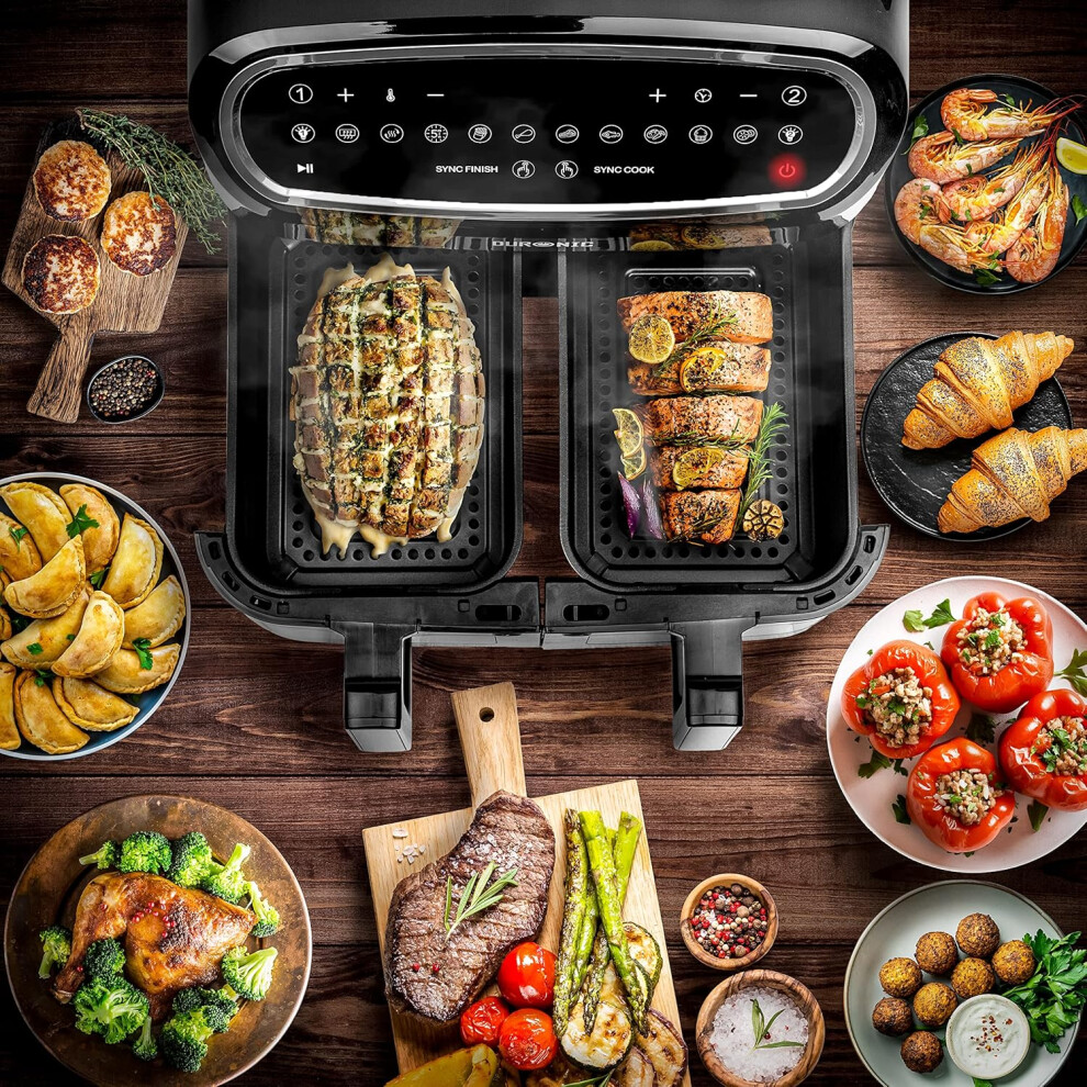 af24-with-twin-drawer--air-fryer-af24--10l-digital-large-air-fryer-double-basket-with-viewing-window--dual-zone-dual-multi-cooker-oven-grill--suitable-for-family-use