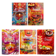 5 Diwali Cards Happy Diwali Greeting Card Pack Assorted Hindu Festival