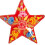 (Red) Kashmiri Papier Mache Floral Star - Assorted 1