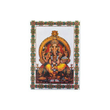 (6"x8" - Ganesh) Ganesh Photo Ganesha Lakshmi Saraswati Hindu Puja Diwali Wall Hanging Aluminium