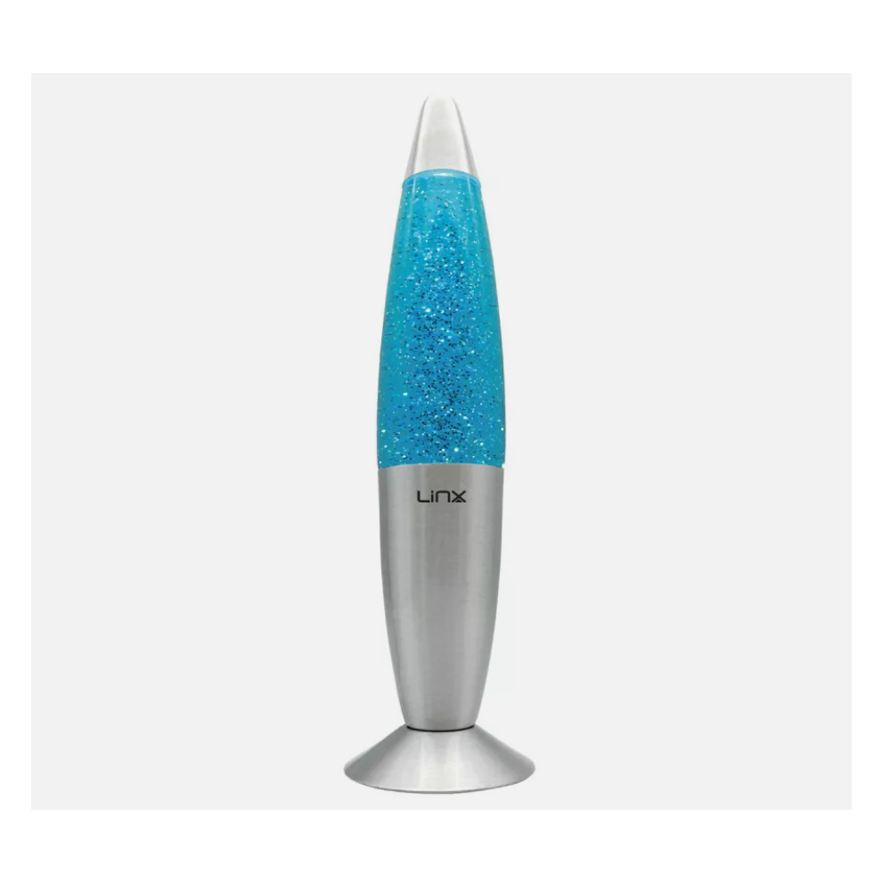 (Glitter Blue	) 16inch Wax Lava Lamp Mood Motion Relaxation Light