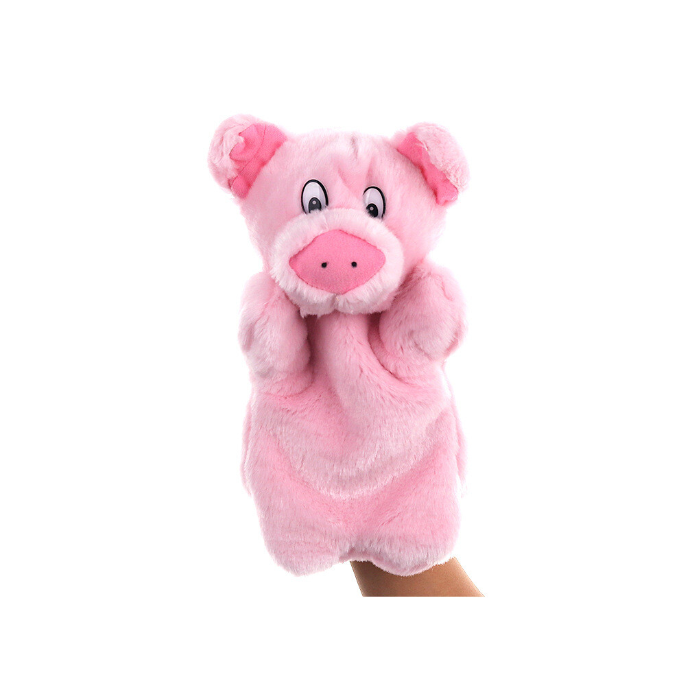 (Pig) Animal Plush Hand Puppet Toy Cartoon Glove Role Play Interactive Educational