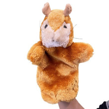(Squirrel) Animal Plush Hand Puppet Toy Cartoon Glove Role Play Interactive Educational