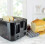 KitchenPerfected 4 Slice extra-wide slot Toaster - Black 1