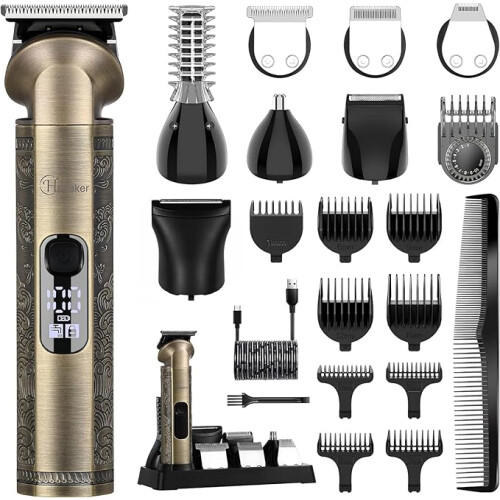 Hatteker Beard Trimmer Kit Professional Hair Clipper Zero Gapped T