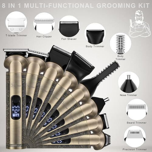 Hatteker Beard Trimmer Kit Professional Hair Clipper Zero Gapped T 1