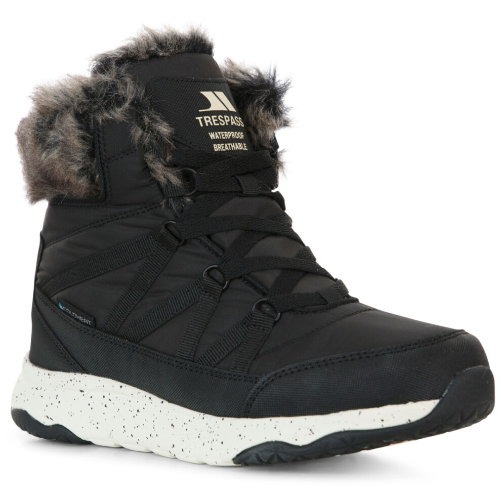 (4, Black) Trespass Womens Winter Boots Waterproof Kenna