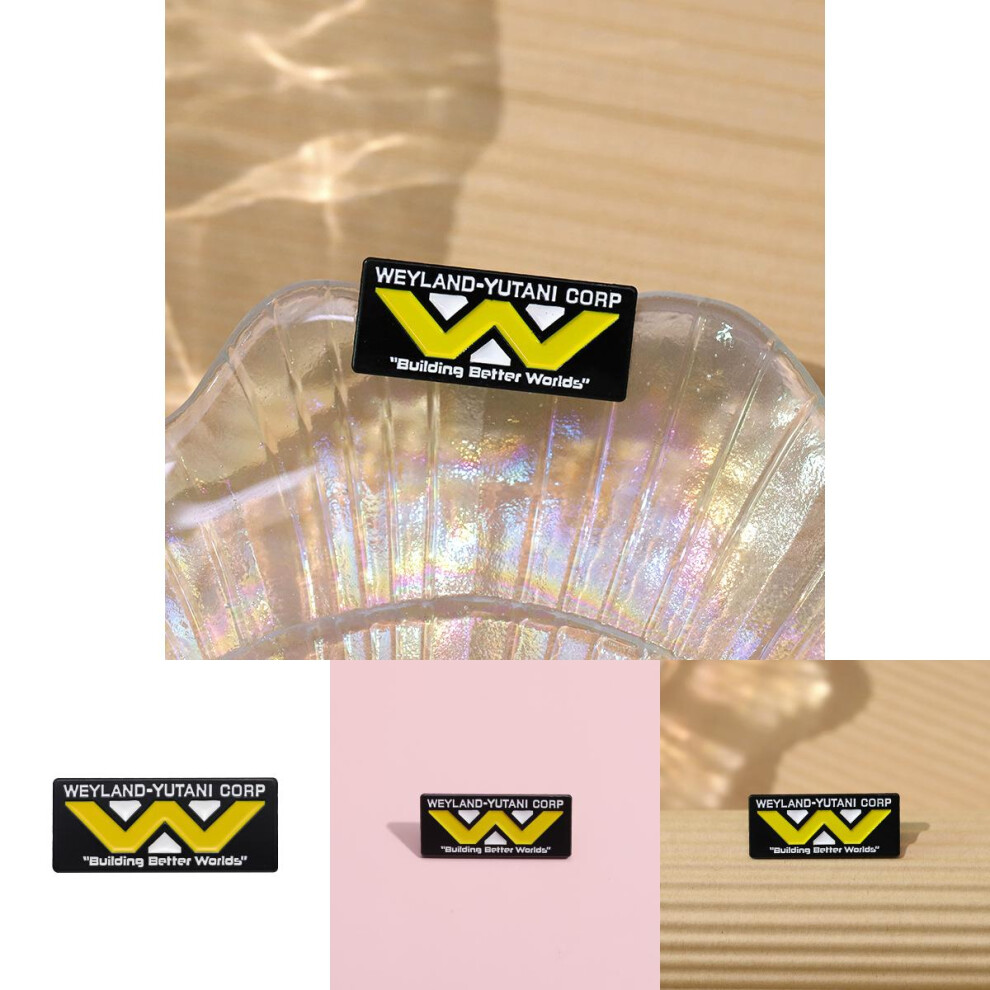 Engaging Weyland Yutani Logo Enamel Brooch Decorative Alloy Pin With Fun Cartoon Features For All