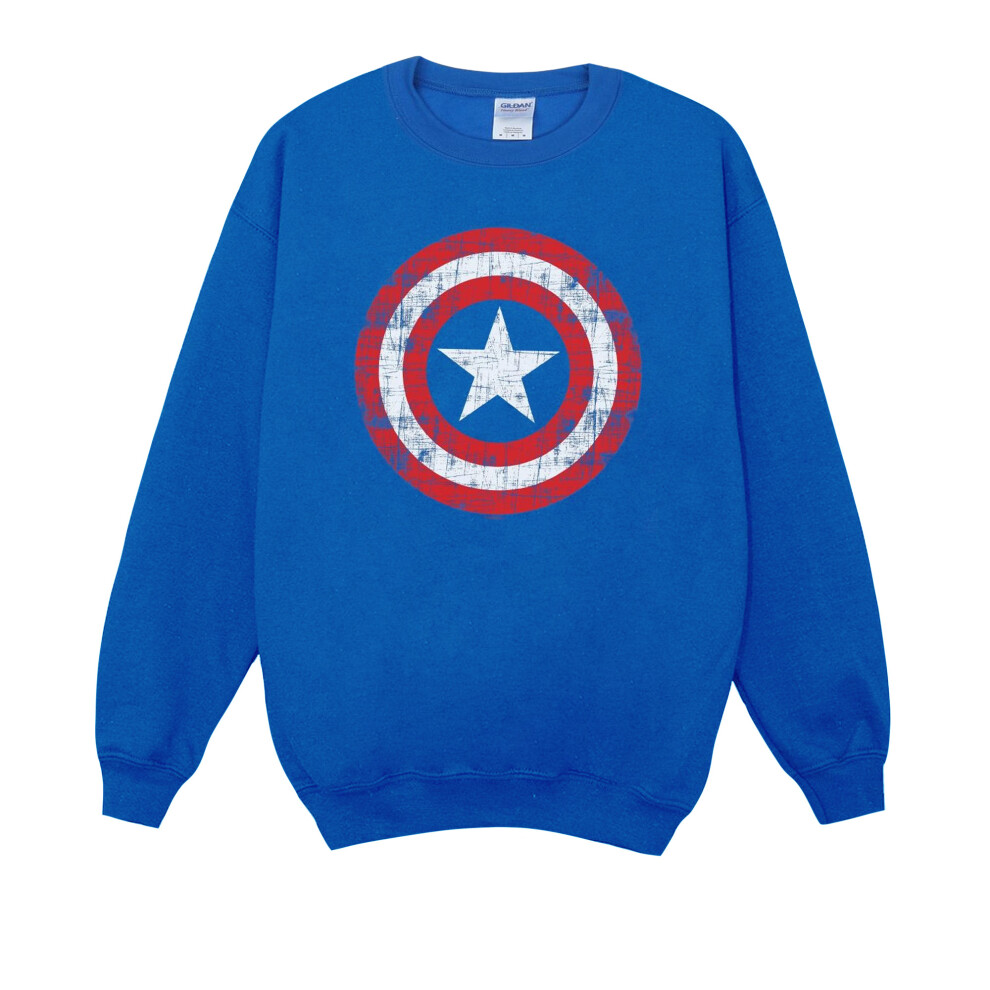 Avengers Captain America Scratched Shield Sweatshirt