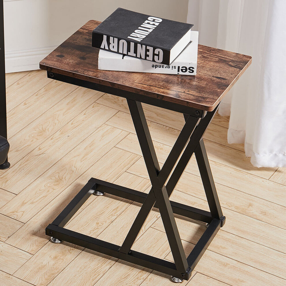 Sofa Side Table with Metal Frame