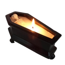 Skeleton Candle Coffin Candle Gothic Coffin Tray Vintage Home Decor Gifts For Women Men Friends Scented Candle Jar