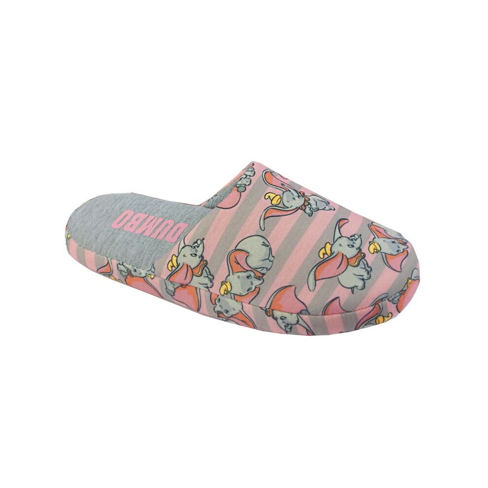 (7 UK-8 UK, Pink/Grey) Disney Womens/Ladies Dumbo Slippers