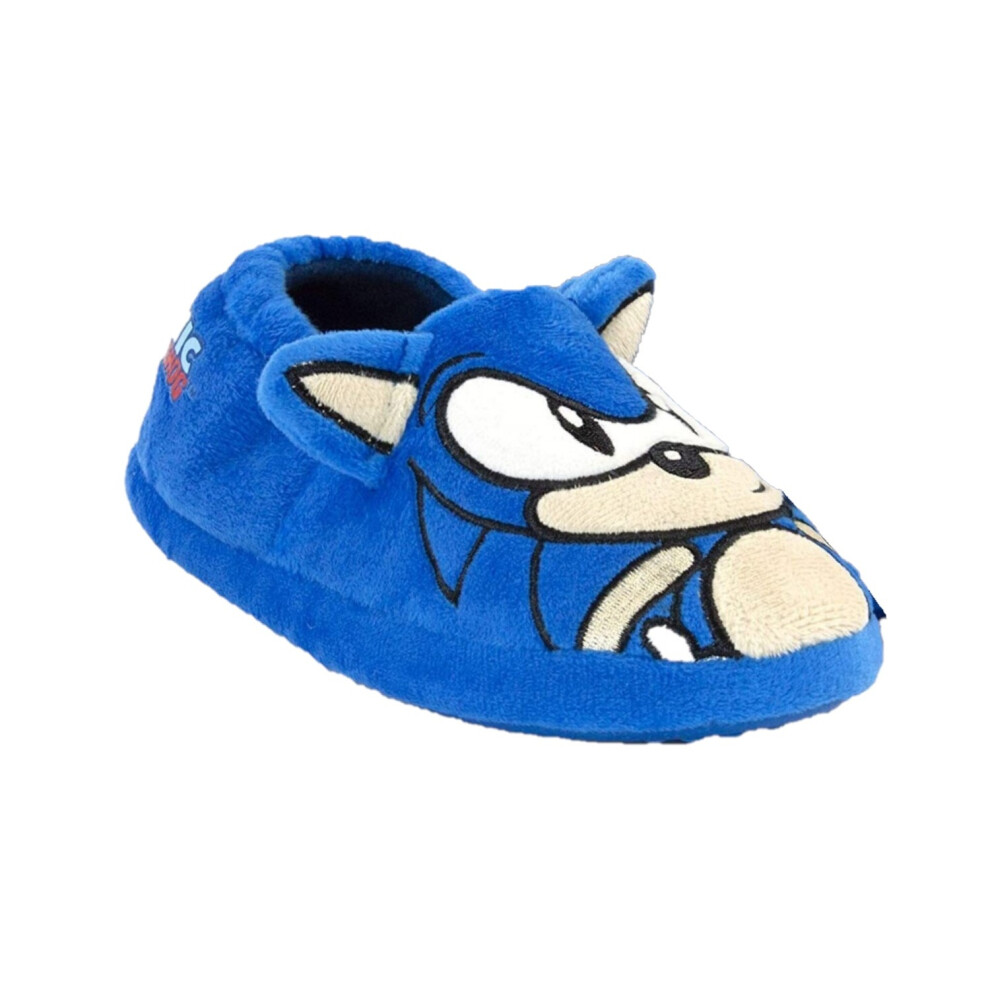 (13 UK Child, Blue) Sonic The Hedgehog Childrens/Kids 3D Slippers