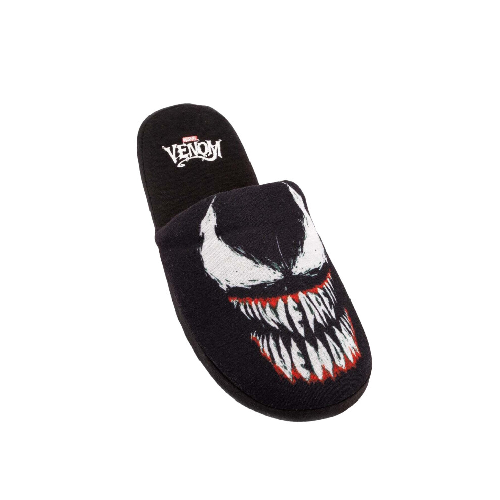 (11 UK-12 UK, Black) Marvel Mens Venom Slippers