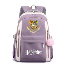 (purple) Hogwarts Harry Potter Large Capacity Waterproof Backpack Computer Bag School Bag