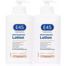 (2 x 500ml) E45 500ml Moisturising Lotion Dry & Sensitive Skin