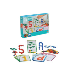 Kit de descoberta 600 peças ABC &amp; 123 Mini + 40 cartas - Plus Plus