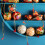 (Blue) Kashmiri Papier Mache Folk Floral Baubles - Assorted 4