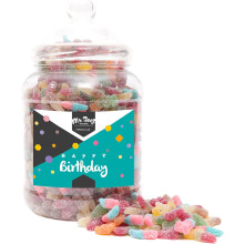 Happy Birthday Fizzy Mix Sweet Gift Jar 1700gms